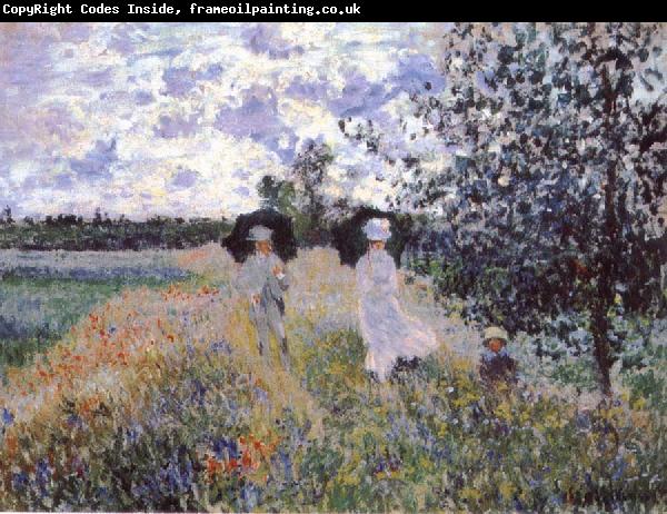 Claude Monet A Walk near Argenteuil